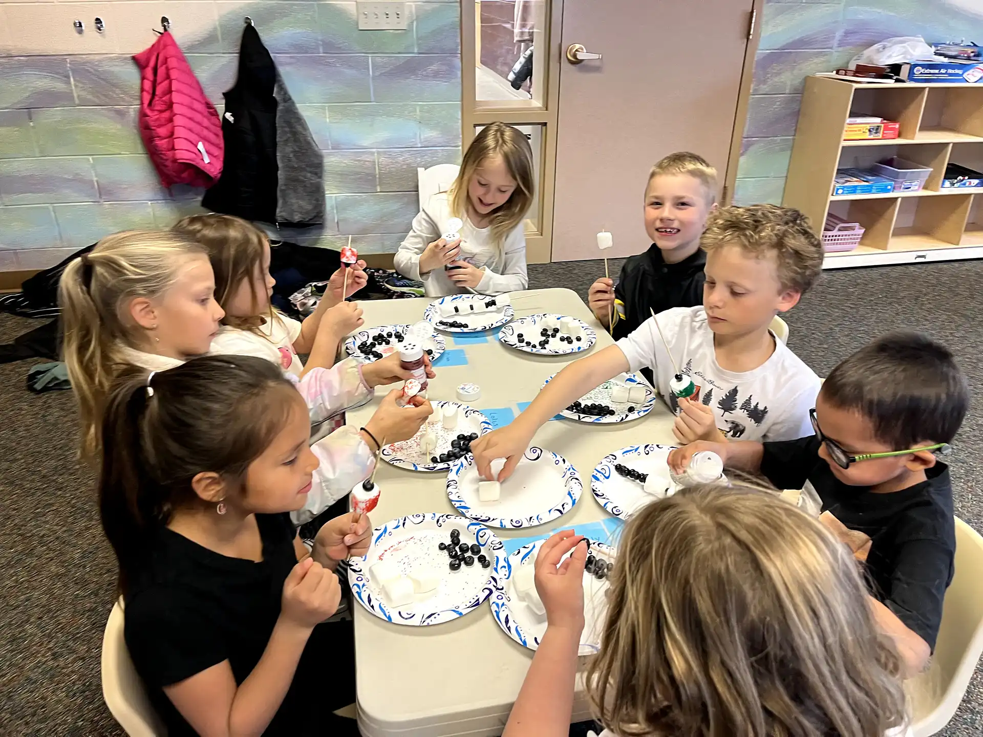 Kids eating Snacks