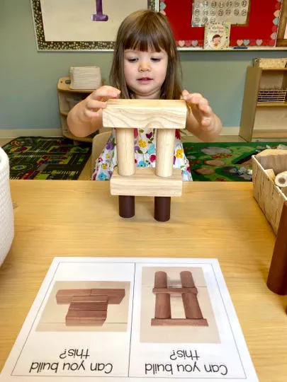 Girl Playing with Blocks